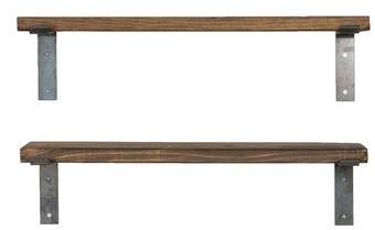 (del)Hutson Designs Set of 2 Industrial Bracket Shelves