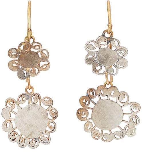 Judy Geib Women's Flowery Double-Drop Earrings