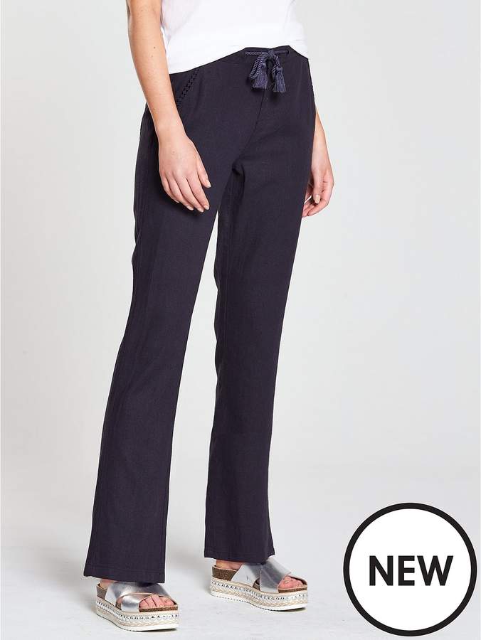 Short Linen Trouser - Navy