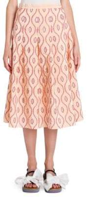 Taffeta Pleated Skirt