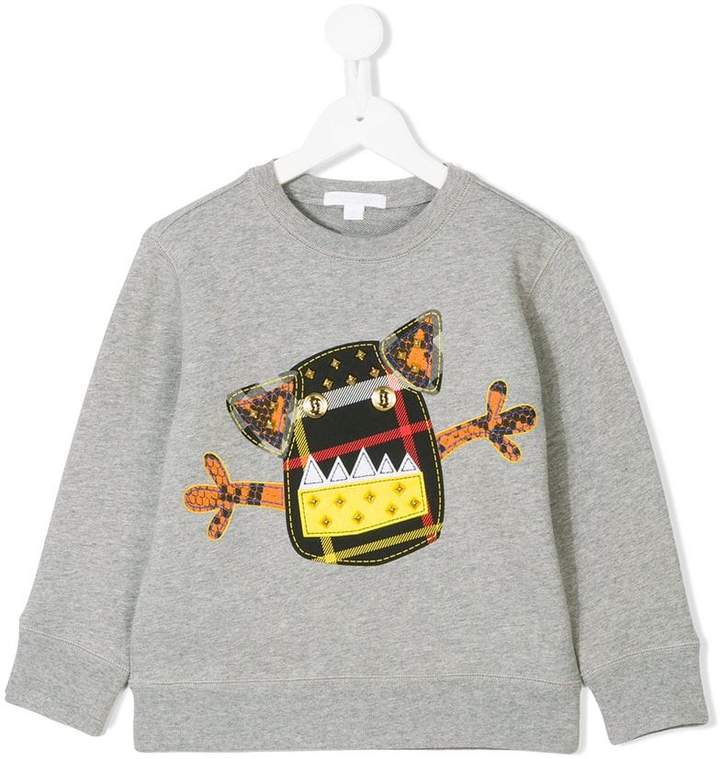 appliqué monster sweatshirt