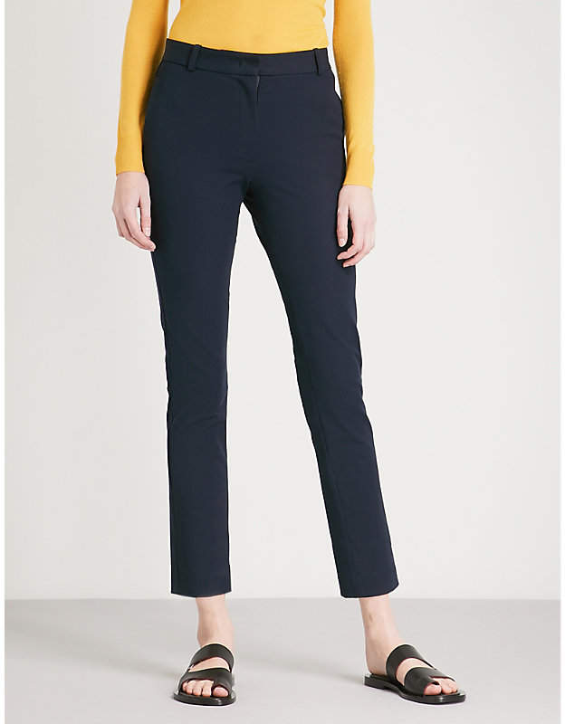 Zoom cropped stretch-gabardine trousers