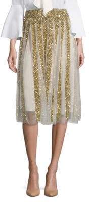 Samira Embroidered Midi Skirt