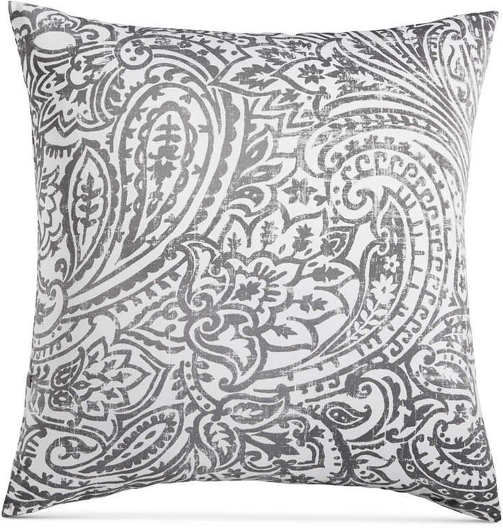 Damask Designs Stone Paisley Cotton 300-Thread Count European Sham, Created for Macy's Bedding