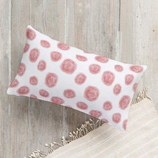 Painted Rose Self-Launch Lumbar Pillows