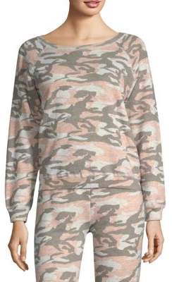 Camouflage Raglan Sleeve Pullover
