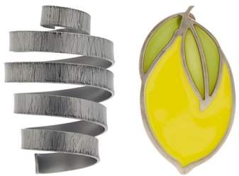 Le Citron lemon and spiral earrings
