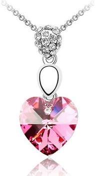 Blue Pearls Kettenanhänger Herz-Anhänger mit Swarovski Elements