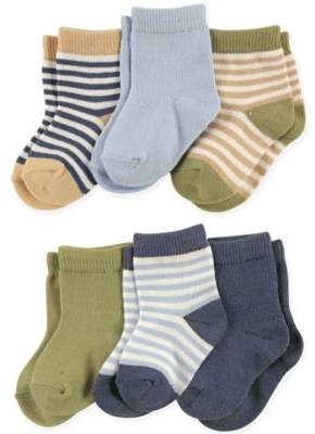 Touched by Nature 6-Pack Boys Organic Cotton Socks...