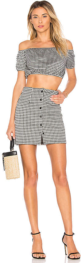 Judith Button Skirt Set