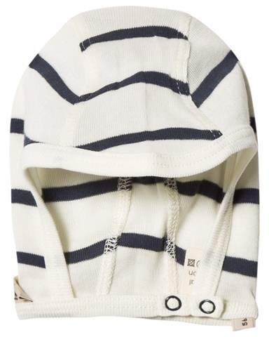 MarMar Copenhagen Gentle White Stripe Hoodie Baby Hat
