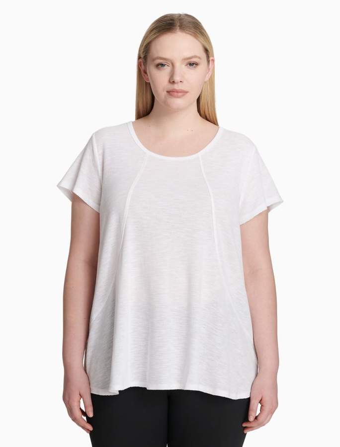 plus size performance high low tunic