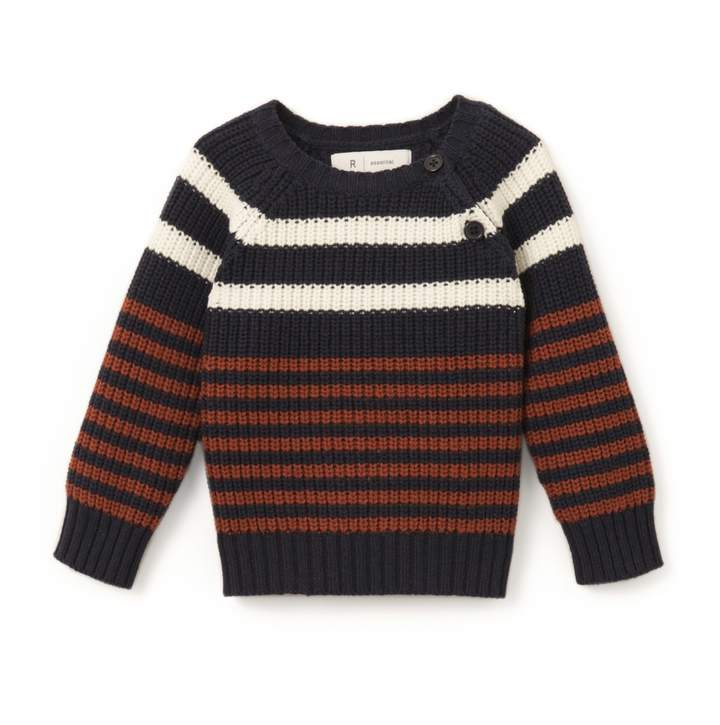 La Redoute Collections Striped Crew Neck Jumper, 1 Month-3 Years
