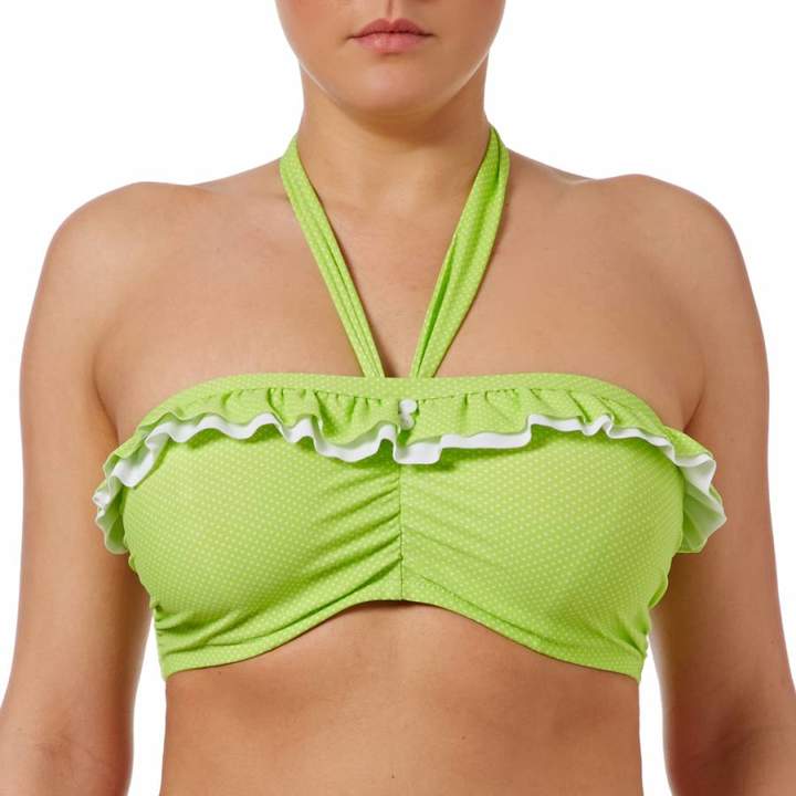 Lime Green Cherish Underwired Bandeau Bikini Top
