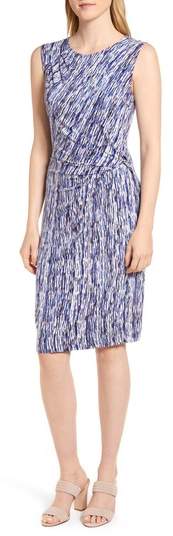 Sapphire Stripe Side Twist Dress
