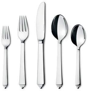 Five-Piece Pyramid Stainless Steel Flatware