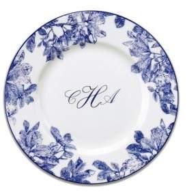 Personalized Arbor Blue Salad Plate
