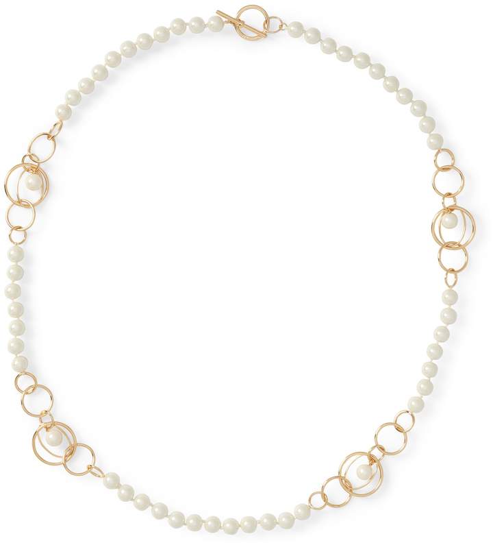 Glass-Pearl Strand Necklace