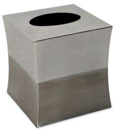 Gemini Boutique Tissue Box Cover in Stainless Steel
