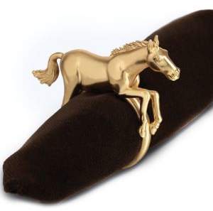 Goldplated Horse Napkin Ring