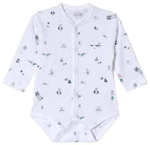 Livly Blue Beach Party Snap Button Baby Body