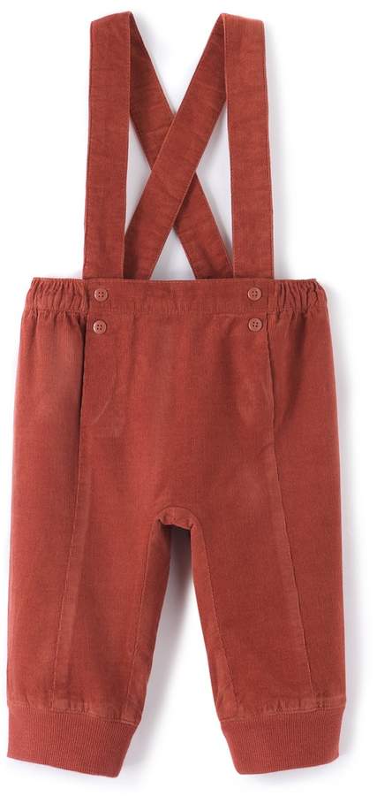 La Redoute Collections Velvet Trousers with Straps, Birth-2 Years