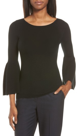 Bell Sleeve Silk & Cashmere Sweater