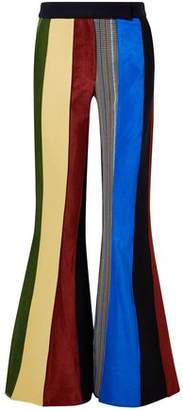 Rosie Assoulin Paneled Patchwork-effect Wool Flared Pants