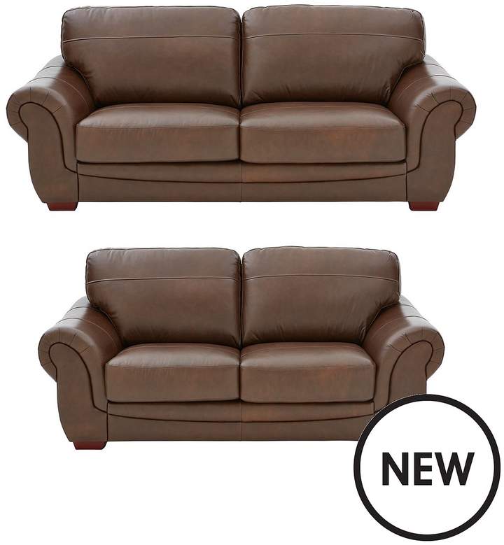 Kiera 3 Seater + 2 Seater Premium Leather Sofa Set