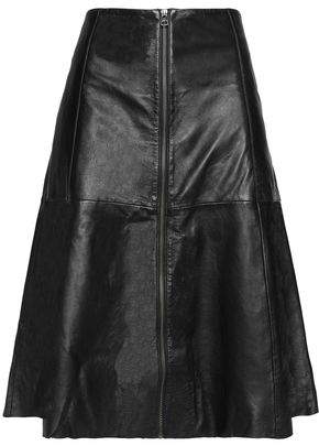 Muubaa Leather Flared Skirt