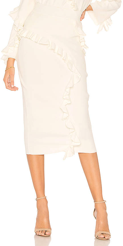 Abstract Ruffle Skirt