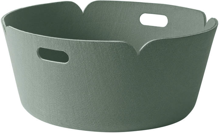 Muuto - Restore Runder Aufbewahrungskorb, grün