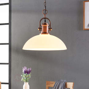 Hängeleuchte Uma mit satiniertem Glasschirm