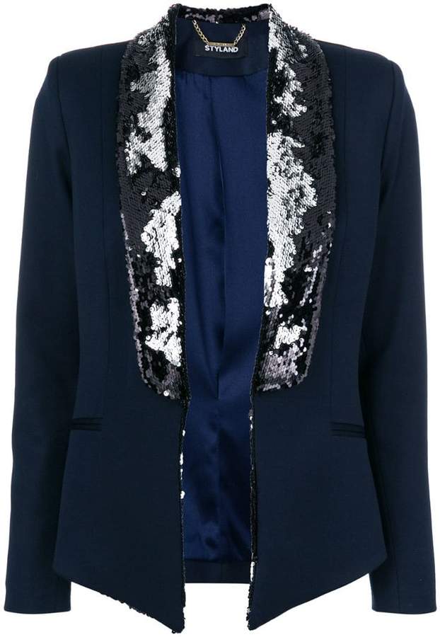 Styland Blazer mit Paillettenrevers