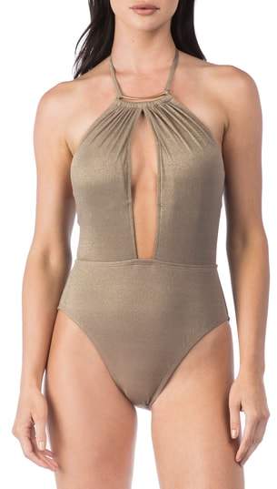 High Neck One-Piece Swimsuit