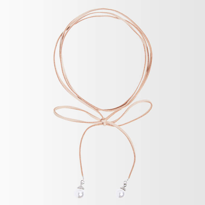 Choker-Halsband mit Perlen