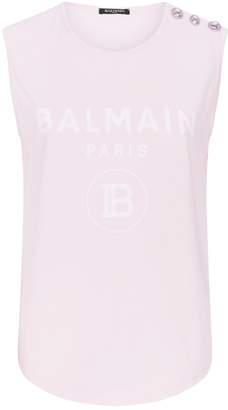 Balmain Logo Tank Top Balmain Logo Tank Top
