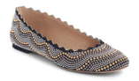 Chloé Lauren Scalloped Studded Ballet Flat
