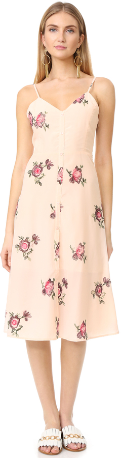  Floral Embroidered Midi Dress