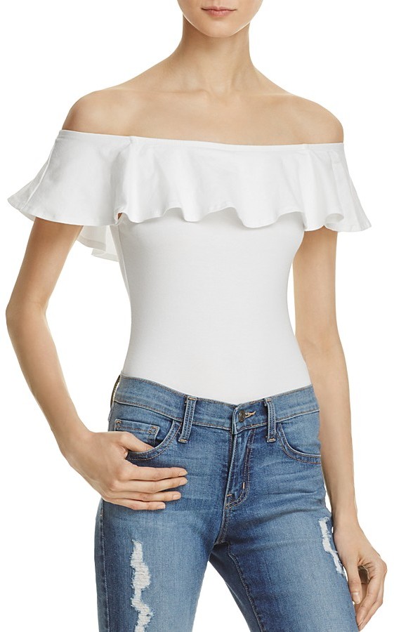 Seed Ruffled Off-the-Shoulder Bodysuit