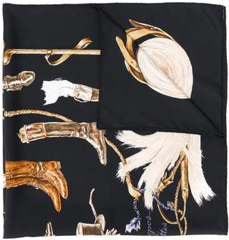 Hermes Pre-Owned 2000's equestrian motifs scarf