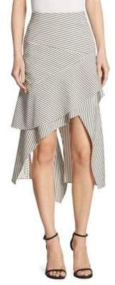 Striped Hi-Lo Wool Car Wash Skirt