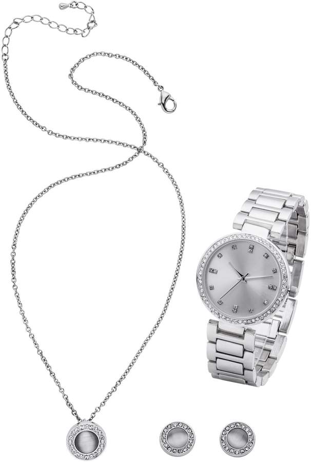 bpc bonprix collection 3-tlg. Set Armbanduhr + Kette + Ohrringe