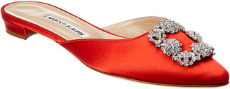 Manolo Blahnik Hangisi Satin Mule
