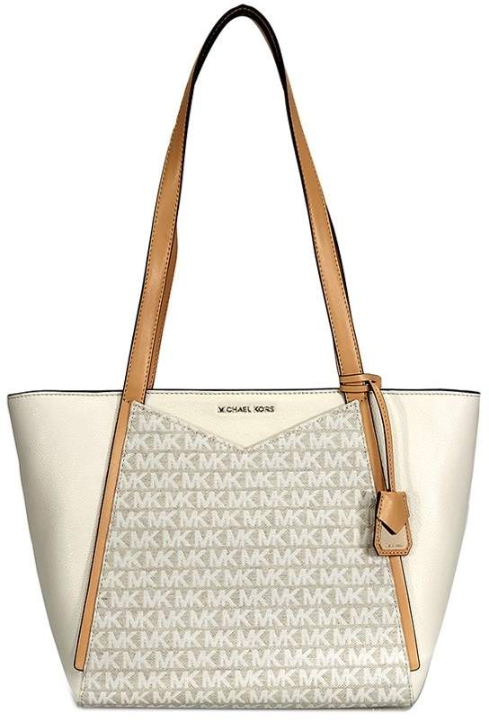 Michael Kors Whitney Small Leather Tote- Natural/Butternut - ONE COLOR - STYLE