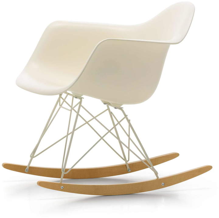 Eames Plastic Armchair RAR, Ahorn gelblich / elfenbein, Schale creme (Limited Edition)