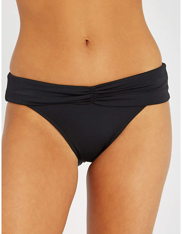 Ruched-detail bikini bottoms