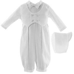 Francis Olivia Baby Boy's Two-Piece Collared Cotton Bodysuit and Hat Set