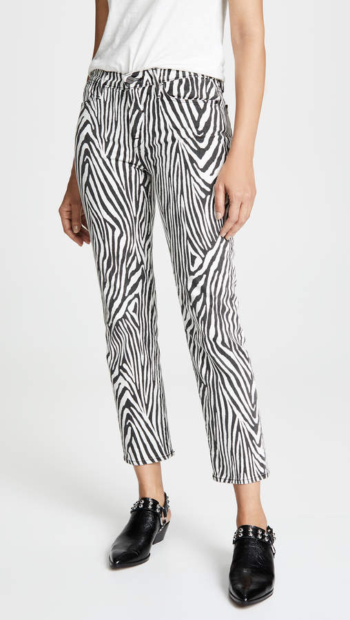Le High Straight Zebra Jeans