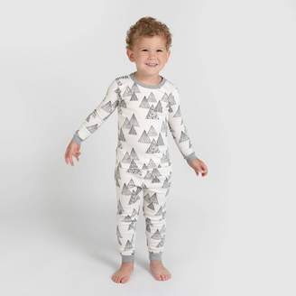 Burt's Bees Baby® Toddler Boys' Mountain Peaks Organic Cotton Pajama Set - Off White/Gray